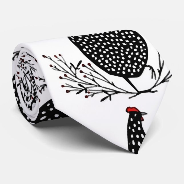 Seamless chicken pattern neck tie (Rolled)