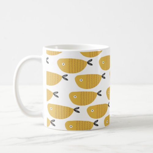 Seamless childish pattern with funny fishes Creat Coffee Mug