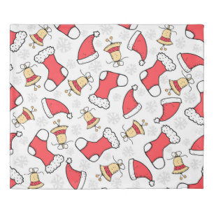 Seamless Christmas pattern, festive design. Duvet Cover
