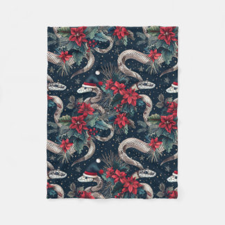 Seamless Christmas pattern Fleece Blanket