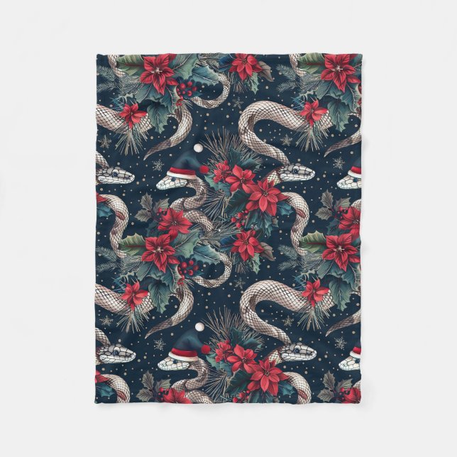 Seamless Christmas pattern Fleece Blanket (Front)