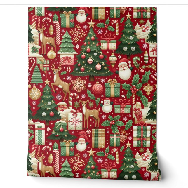 Seamless CHRISTMAS Wallpaper Wallpaper (Unrolling)