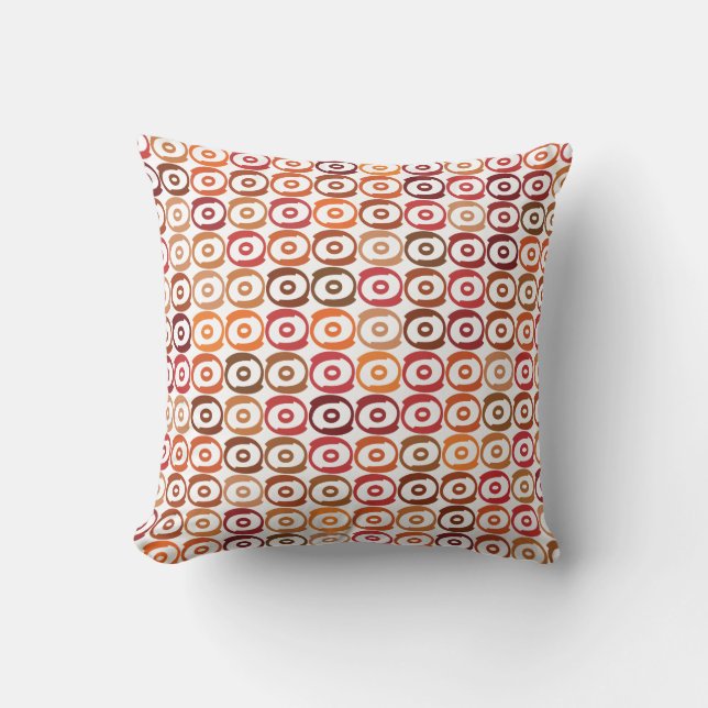 Seamless Circle Pattern Throw Pillow (Front)