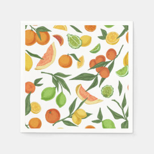 Seamless Citrus Fruits Pattern  Napkins