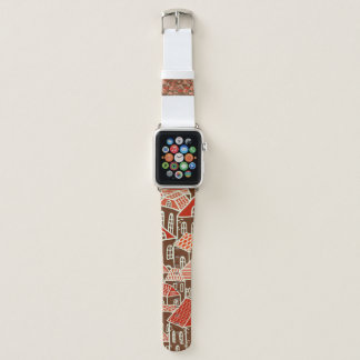 Seamless city pattern in apple watch band