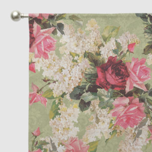 Seamless Classic Beautiful Antique Floral Pattern Sheer Curtains