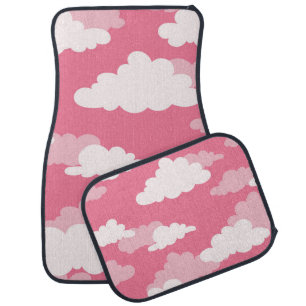 Seamless cloud sky, vintage texture. car floor mat