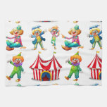 Seamless Clowns And Circus Tent Towel at Zazzle