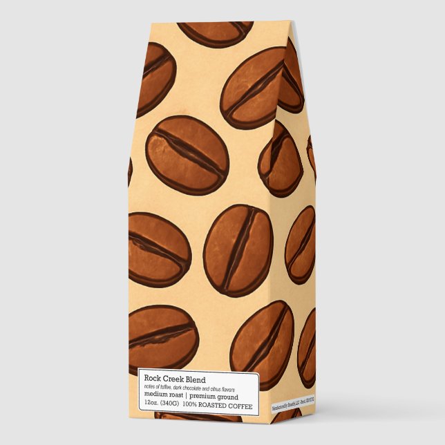Seamless Coffee Bean Pattern (Front)