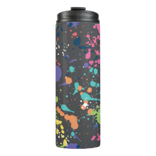 Seamless colored grunge pattern with watercolor sp thermal tumbler