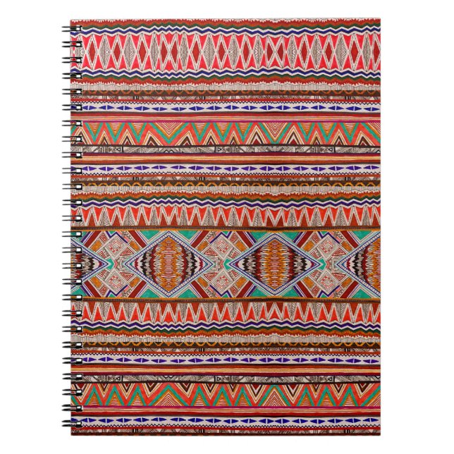 Seamless colorful abstract pattern notebook (Front)