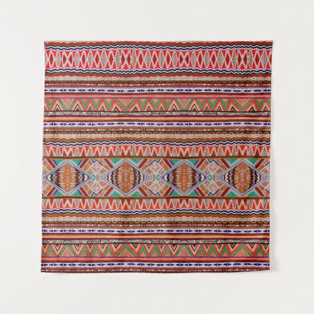 Seamless colorful abstract pattern tapestry (Front)