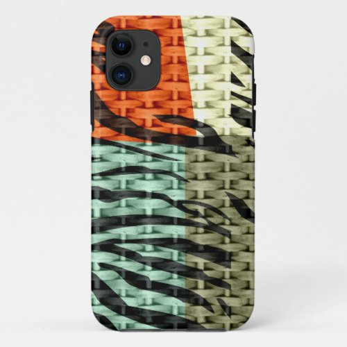 Seamless colorful animal skin texture of zebra iPhone 11 case