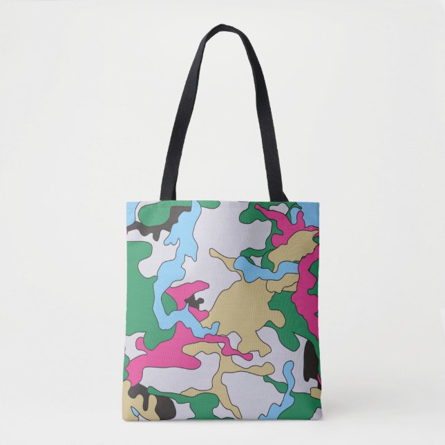 Seamless colorful camouflage background pattern. C Tote Bag (Front)