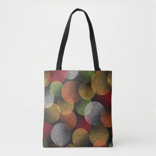Seamless colorful circles pattern Abstract vintag Tote Bag