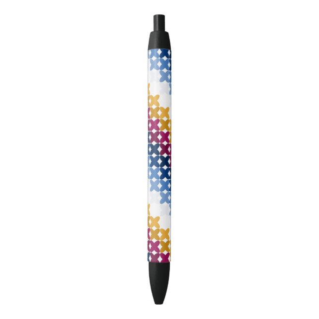 Seamless colorful cross stitch pattern pen (Front Vertical)