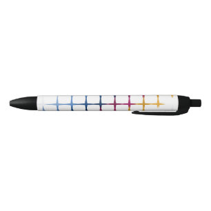 Seamless colorful cross stitch pattern pen