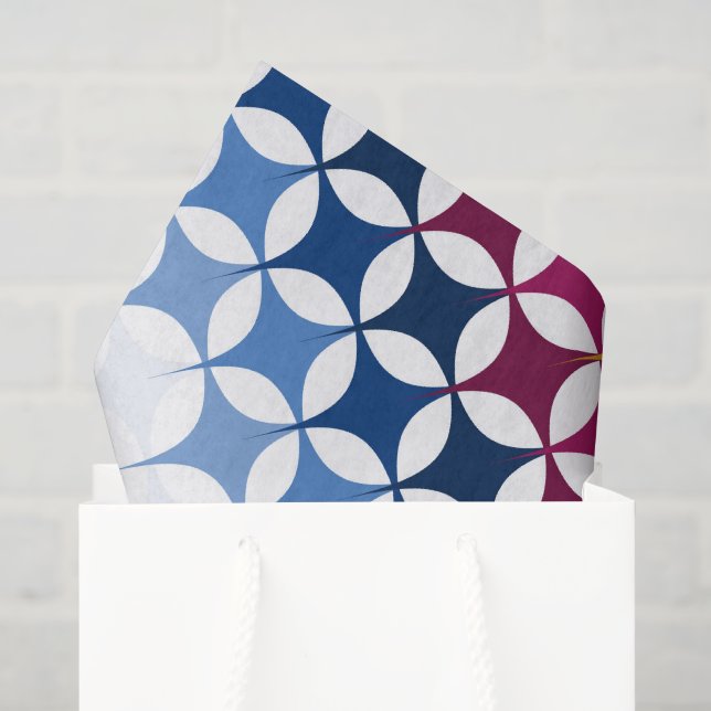 Seamless colorful cross stitch pattern tissue paper (Gift Bag)