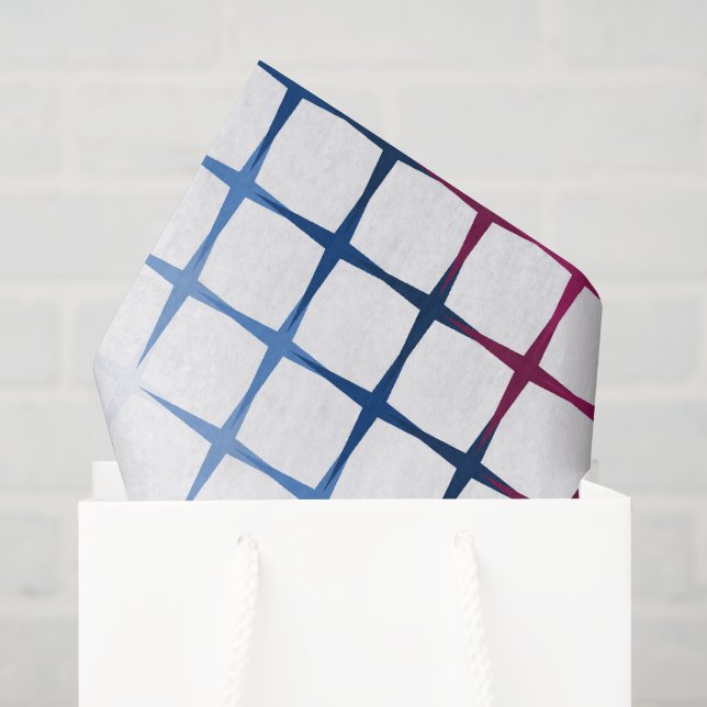 Seamless colorful cross stitch pattern tissue paper (Gift Bag)