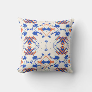  seamless colorful hipster pattern with geometric  throw pillow