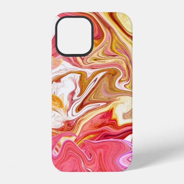 Seamless colorful marble texture, abstract pattern iphone case (Back)