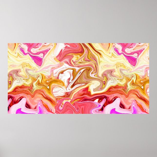 Seamless colorful marble texture, abstract pattern poster (Front)