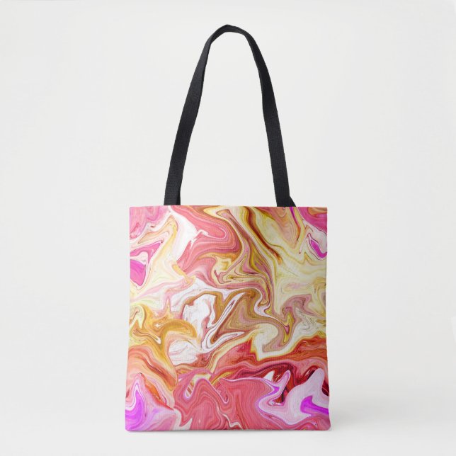 Seamless colorful marble texture, abstract pattern tote bag (Front)