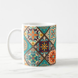 Seamless colorful patchwork tile with Islam, Arabi Coffee Mug