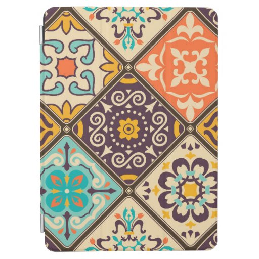 Seamless colorful patchwork tile with Islam, Arabi iPad Air Cover