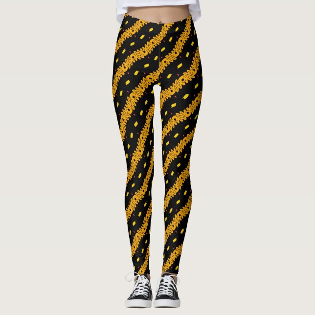 Seamless colorful pattern leggings (Front)