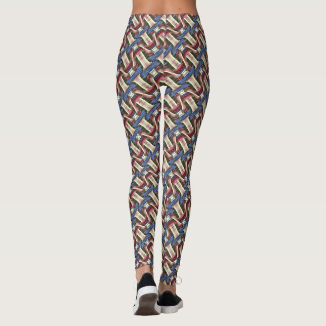 Seamless colorful pattern leggings (Back)