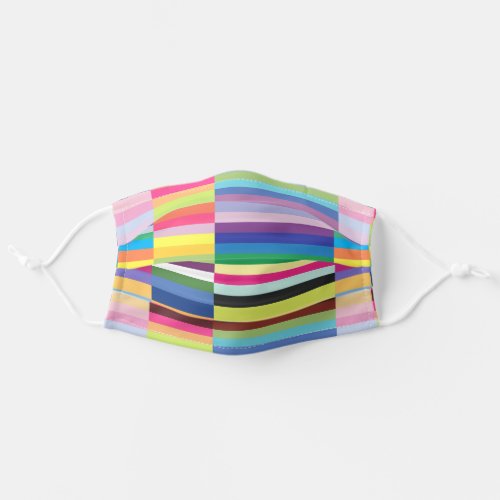 Seamless Colorful Striped Pattern Adult Cloth Face Mask