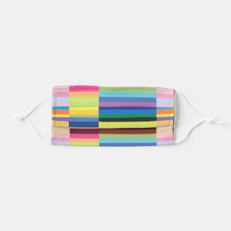 Seamless Colorful Striped Pattern Cloth Face Mask