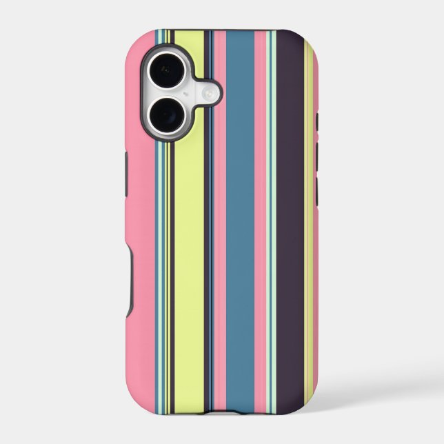 Seamless colorful stripes pattern background iphone case (Back)