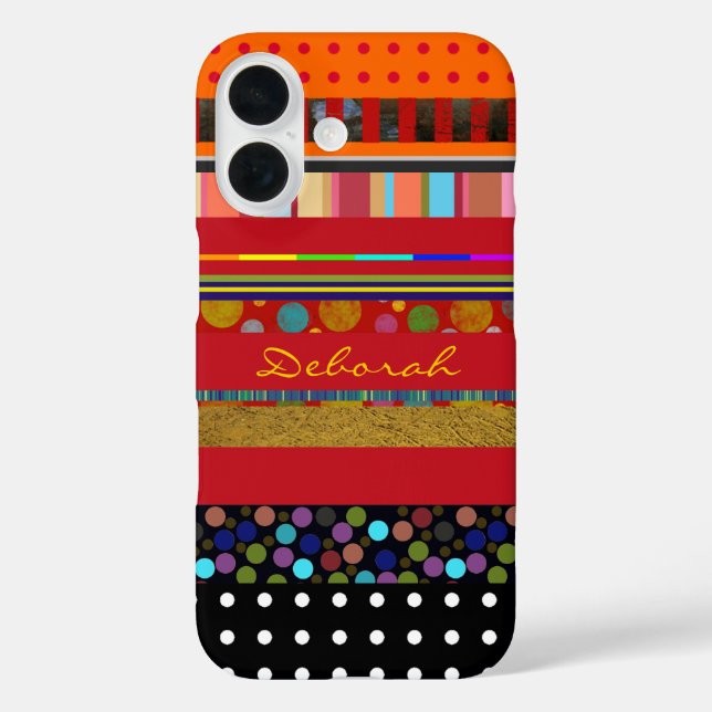 Seamless Colorful Stripes Personalized Case-Mate iPhone Case (Back)