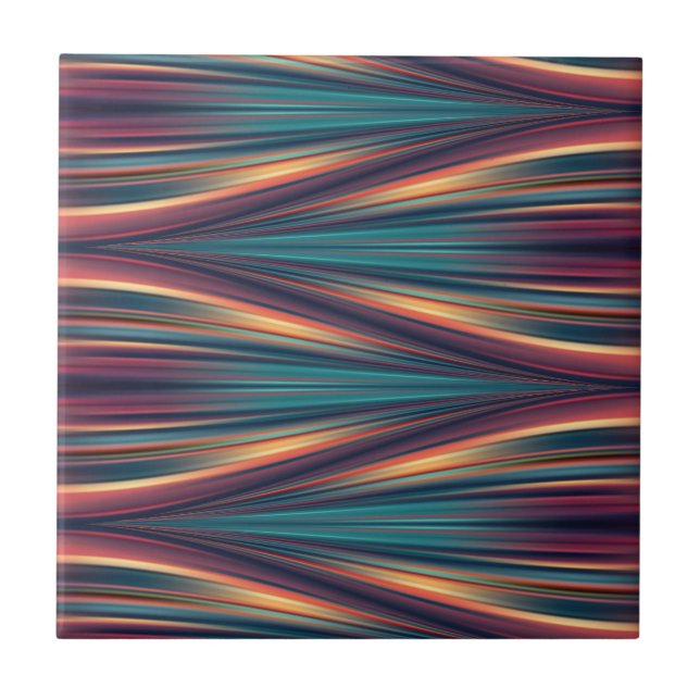 Seamless colors flow pattern on ceramic tile (Front)