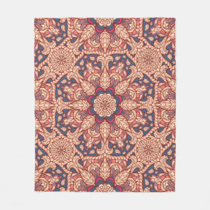 Seamless commandala pattern. Vintage decorative el Fleece Blanket