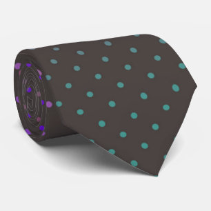 Seamless confetti circles brown chocolate cacao pe neck tie