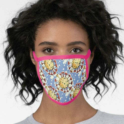Seamless Coronaviruses pattern face mask
