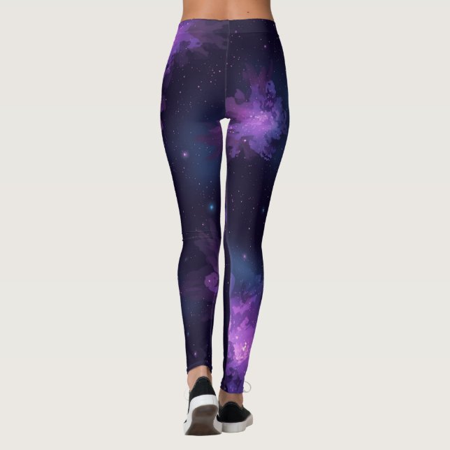 Seamless Cosmic Galaxy Leggings Nebula Stars Spa (Back)