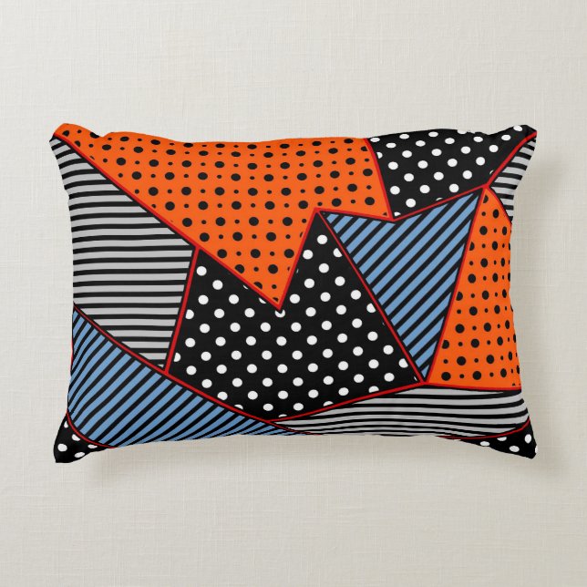 seamless creative pattern with geometric compositi accent pillow (Front)