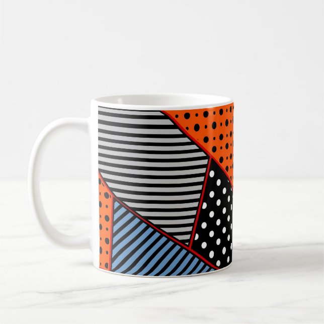 seamless creative pattern with geometric compositi coffee mug (Left)