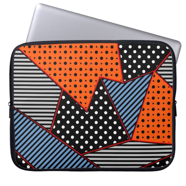 seamless creative pattern with geometric compositi laptop sleeve (Front)