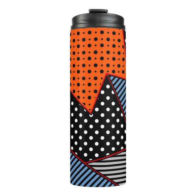 seamless creative pattern with geometric compositi thermal tumbler (Front)