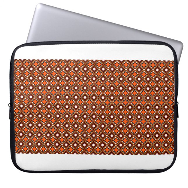 Seamless creative pattern with hand draw geometric laptop sleeve (Front)