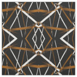 Seamless Criss Cross Sienna Brown and White Lines Fabric