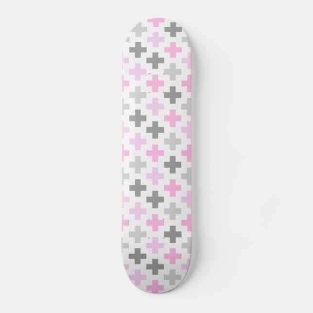 Seamless Cross Pattern Skateboard (Front)