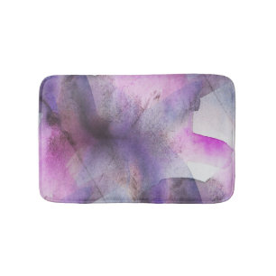 seamless cubism purple abstract art bath mat