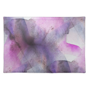 seamless cubism purple abstract art cloth placemat