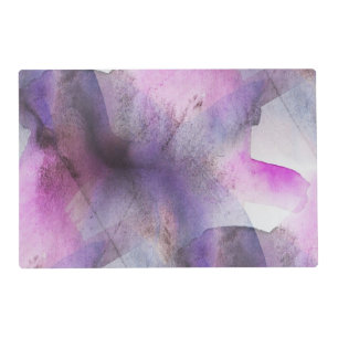 seamless cubism purple abstract art placemat